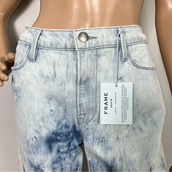 NEW FRAME REVOLVE DISTRESSED STRAIGHT LEG JEANS - Picture 3 of 8